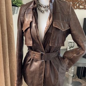 MaxMara leather jacket Sz 2